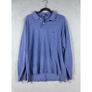 Polo Ralph Lauren Mens Size XL Blue Long Sleeve Polo Shirt